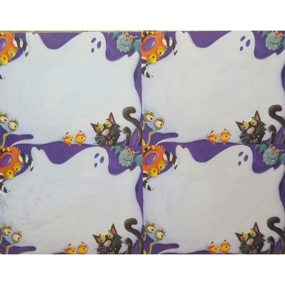 NOS Gibson Blank Halloween Party Announcement Cards 25 Sheets of 4 Each
